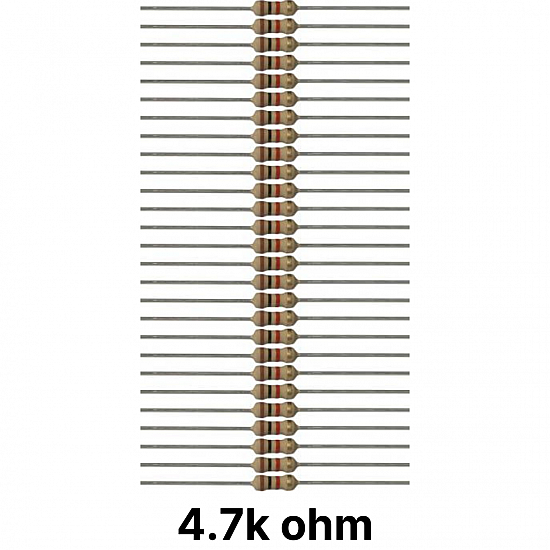 50 piece of 4.7k (4k7) ohm Resistor 50 piece of 4.7k (4k7) ohm Resistor