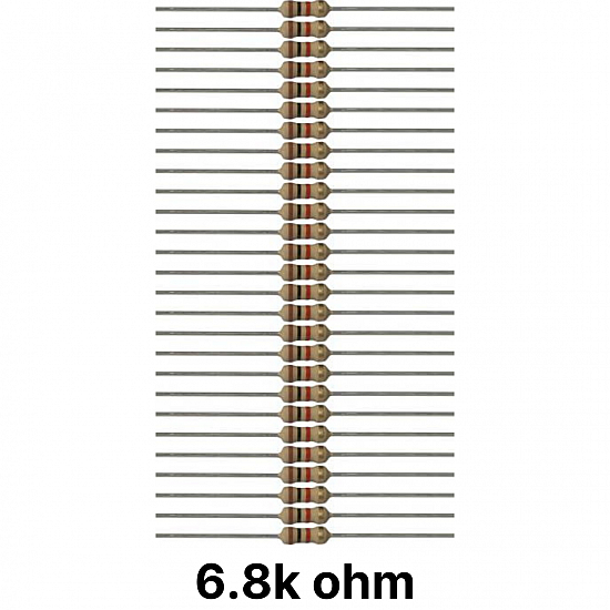 50 piece of 6.8k (6k8) ohm Resistor 50 piece of 6.8k (6k8) ohm Resistor