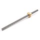 500mm Trapezoidal Lead Screw 8mm Thread 2mm Pitch Lead Screw with Copper Nut
