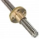 500mm Trapezoidal Lead Screw 8mm Thread 2mm Pitch Lead Screw with Copper Nut