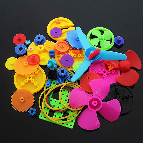 55 Types of Colorful Assorted Gear Robot Helicopter Car Parts DIY Kit