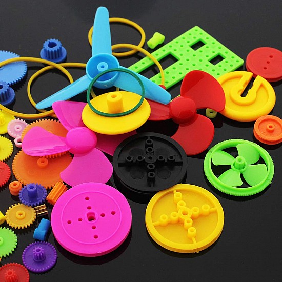 55 Types of Colorful Assorted Gear Robot Helicopter Car Parts DIY Kit 55 Types of Colorful Assorted Gear Robot Helicopter Car Parts DIY Kit