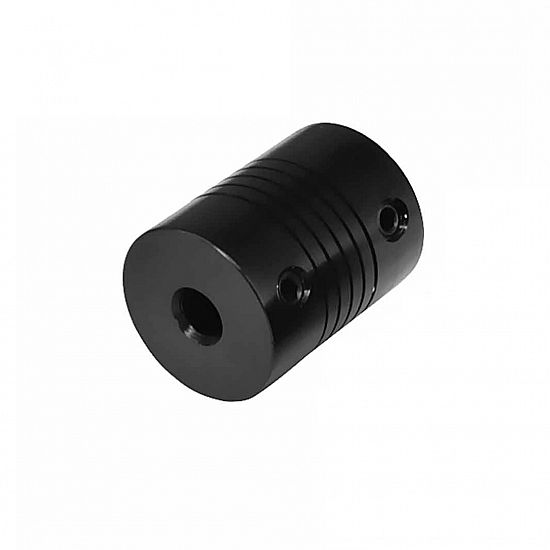 5mm X 5mm Black Aluminum Flexible Shaft Coupling