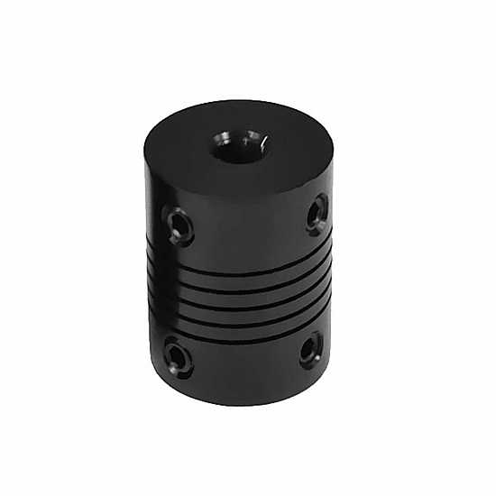 5mm X 5mm Black Aluminum Flexible Shaft Coupling