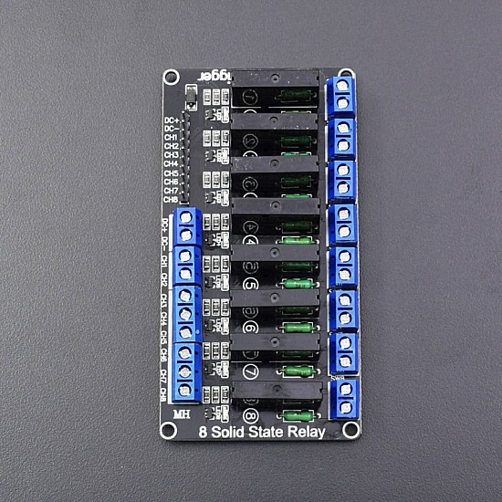 5V 2A 8 Channel SSR Solid State Relay Module with Fuse