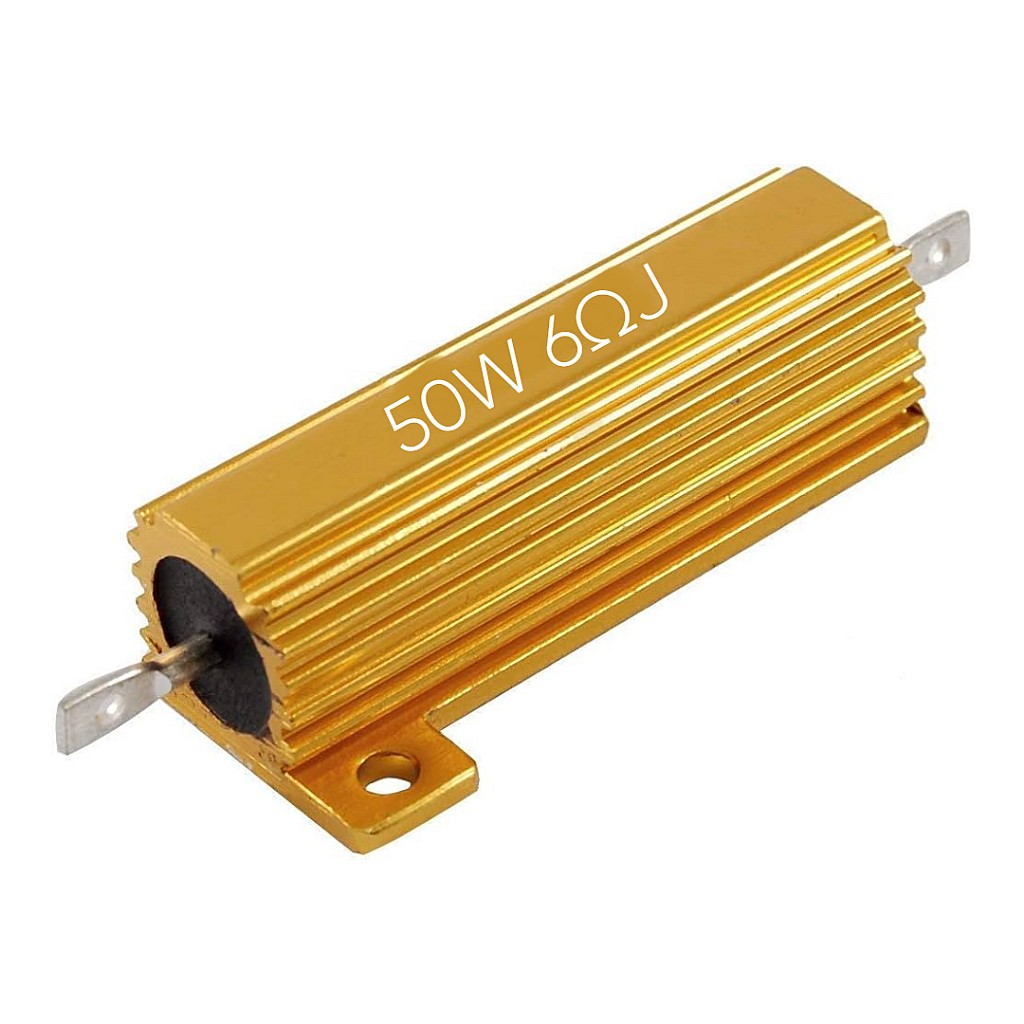 2x 15 Ohm 100W Aluminum Housing Wirewound Resistors – Metal Case, Chassis Mount