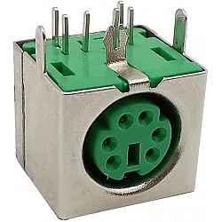 6P Green PS-2 Socket for Keyboard and Mouse