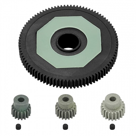 91T Spur Gear Differential Gear with 17T 19T 21T Pinions Gear Set