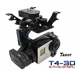 Tarot 3 Axis Gimbal T4-3D Dual Shock Absorber  PTZ for Gopro Hero4 3+ 3 FPV RC Drone TL3D02
