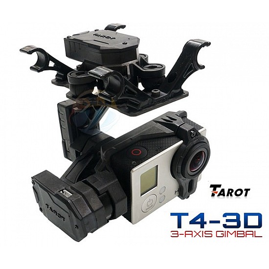 Tarot 3 Axis Gimbal T4-3D Dual Shock Absorber  PTZ for Gopro Hero4 3+ 3 FPV RC Drone TL3D02 - FPV - Multirotor