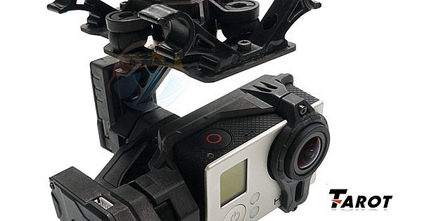 Tarot 3 Axis Gimbal T4-3D Dual Shock Absorber PTZ for Gopro Hero4 3+ 3 FPV RC Drone TL3D02