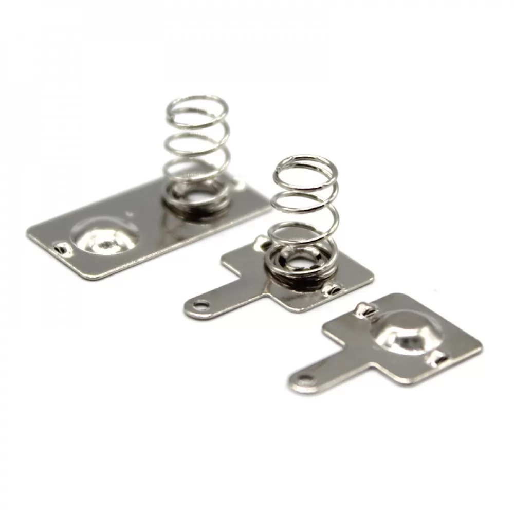 thumbnail image 2 of Uxcell 20 Pairs AA Battery Negative To Positive Spring Contact Plate, 29mm X 11mm, Metal Silver Tone 2 of 6