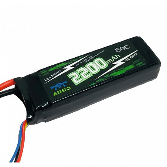 ABSD LiPo Battery 11.1V 2200MAH 3S 25C Zop Power LiPo Battery 11.1V 2200MAH 3S 30C