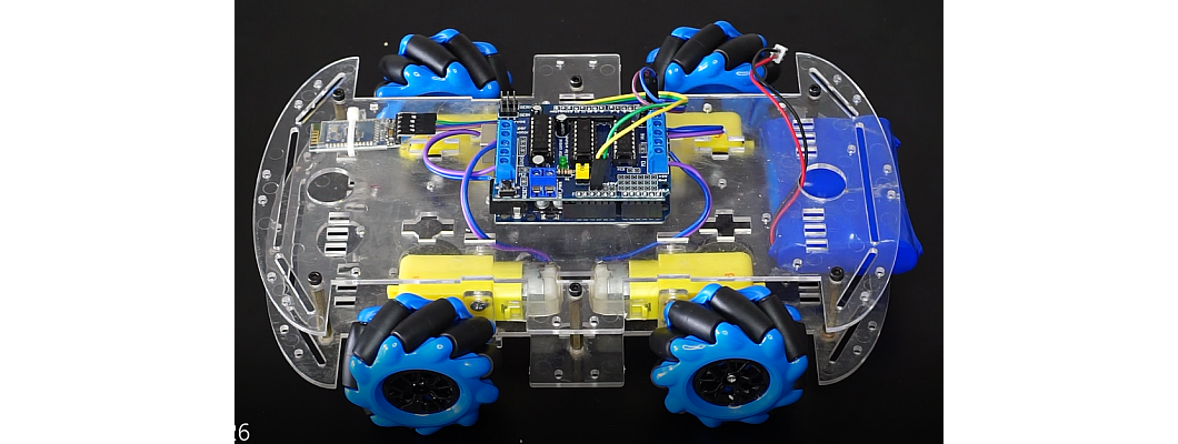 Bluetooth controlled car with Mecanum wheels