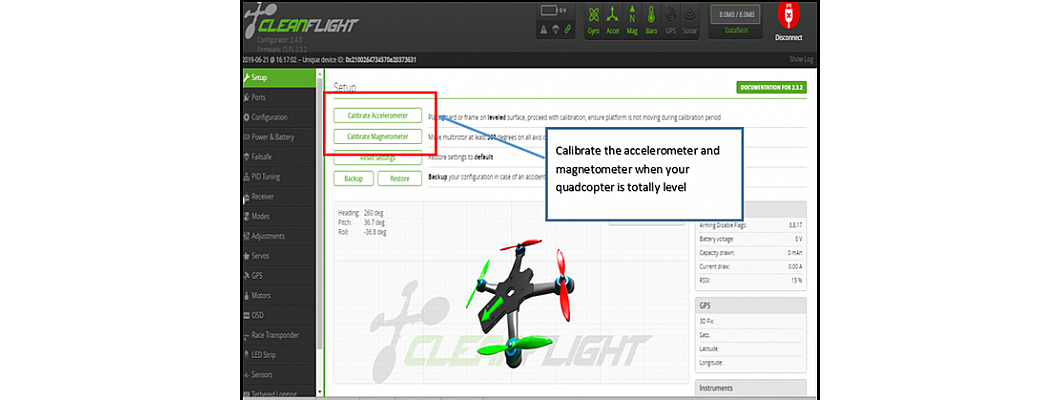 SP Racing flight controller setup