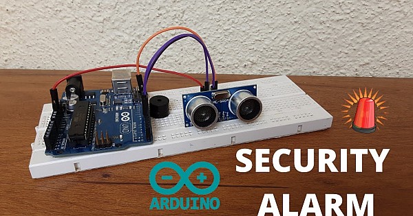 Ultrasonic tripwire alarm using Arduino