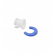 Bowden Tube Blue White Plastic Fixed Buckles 6mm