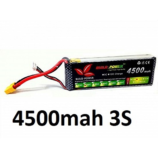 4500mah 11.1v 30C 3S Build Power Lipo Battery - Multirotor 4500mah 11.1v 30C 3S Build Power Lipo Battery - Battery and Charger - Multirotor
