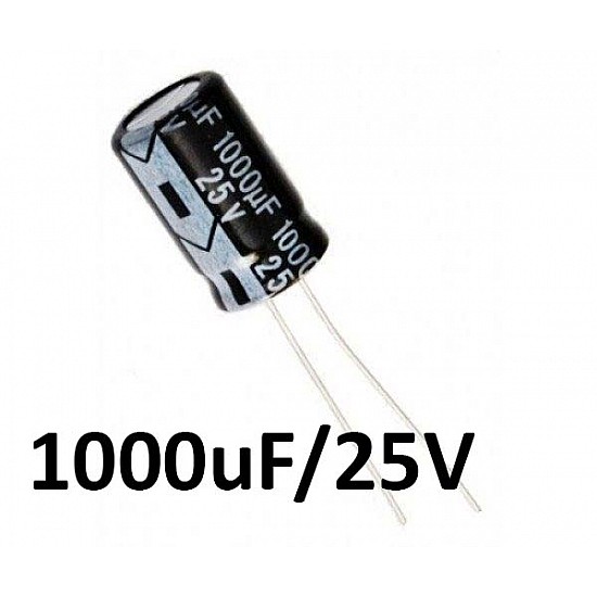 1000uf / 25v Electrolytic Capacitor - Capacitors - Core Electronics