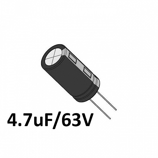 4.7uf / 63v Electrolytic Capacitor - Capacitors - Core Electronics