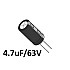 4.7uf / 63v Electrolytic Capacitor