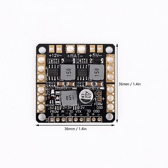 CC3D NAZE32 F3 Power Distribution Board PDB with LC Filter and Dual BEC CC3D NAZE32 F3 Power Distribution Board PDB with LC Filter and Dual BEC