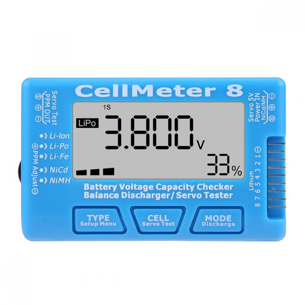 Cellmeter 8 MultiFunctional Digital Power Servo Tester