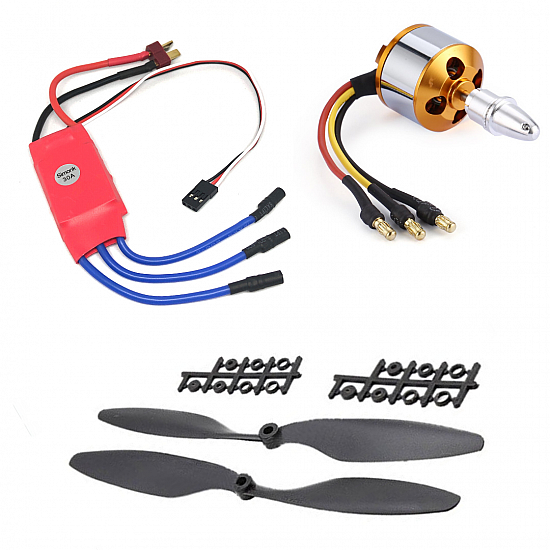 Combo of 1000KV Brushless Motor + 30A SimonK ESC + 1045 Propeller Pair