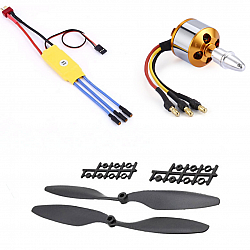 Combo of 1000KV Brushless Motor + 30A ESC + 1045 Propeller Pair 