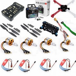 Quadcopter Drone Combo with Pixhawk Kit for beginner (Motor + ESC + Propeller + Flight Controller + Frame + TX-RX Flysky FSi6+ Power module + Belt) | FlyRobo