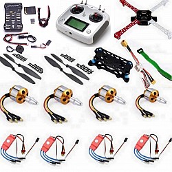 Quadcopter Drone Combo with Pixhawk Kit for beginner (Motor + ESC + Propeller + Flight Controller + Frame + TX-RX Flysky FSi6s (10 channel)+ Power module + Belt) | FlyRobo