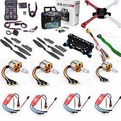 Quadcopter Drone Combo with Pixhawk Kit for beginner (Motor + ESC + Propeller + Flight Controller + Frame + TX-RX Flysky FSi6+ Power module + Belt) | FlyRobo