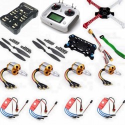 Quadcopter Drone Combo with Pixhawk Kit for beginner (Motor + ESC + Propeller + Flight Controller + Frame + TX-RX Flysky FSi6s (10 channel)+ Power module + Belt) | FlyRobo