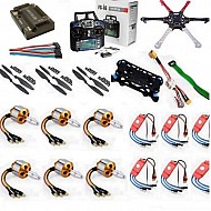 Hexacopter Drone Combo with APM 2.8  (Motor + ESC + Propeller + Flight Controller + Frame + TX-RX Flysky FSi6+ Power module + Belt) - FlyRobo