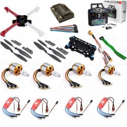 Quadcopter Drone Combo with APM 2.8 Kit for beginner (Motor + ESC + Propeller + Flight Controller + Frame + TX-RX Flysky FSi6+ Power module + Belt) - FlyRobo