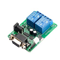 DC 12V 2 Channel Serial Port RS232 Relay Module Board