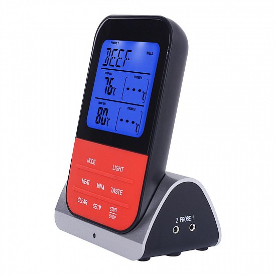 Digital Wireless Remote BBQ Thermometer Dual Probe