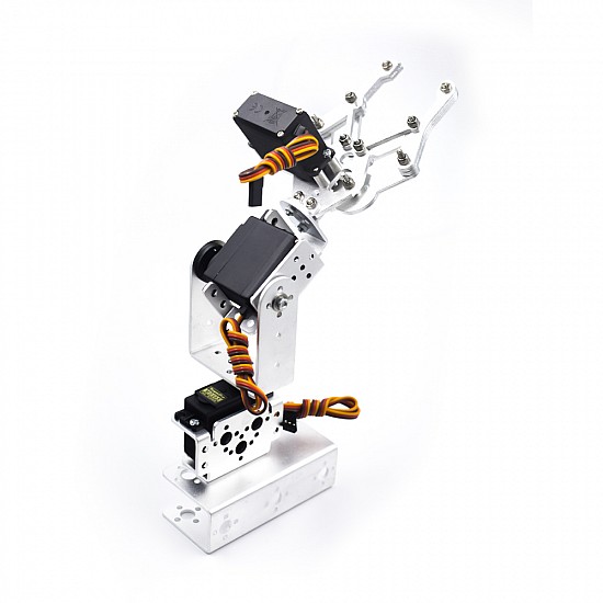 DIY 3DOF 3-Axis Metal Robot Mechanical Arm with Gripper Clamp Kit