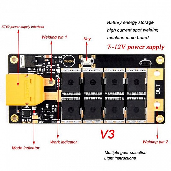 DIY Portable 12V Battery Energy Storage V3 Spot Welding Machine PCB Circuit Board
