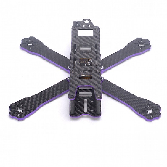 DIY X 220mm X-Type Carbon Fiber Frame with a touch of Purple Side Plate