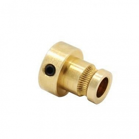 Drive Gear Copper Extruder Pulley Bore 5mm Feeder Wheel for 1.75mm/3mm Filament