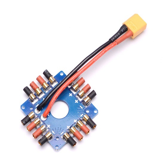 ESC Power Distribution Board Soldered XT60 Plug & 3.5mm Banana Bullet Connectors for Multicopter FPV ESC Power Distribution Board Soldered XT60 Plug & 3.5mm Banana Bullet Connectors for Multicopter FPV