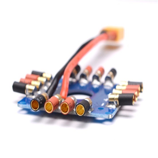 ESC Power Distribution Board Soldered XT60 Plug & 3.5mm Banana Bullet Connectors for Multicopter FPV ESC Power Distribution Board Soldered XT60 Plug & 3.5mm Banana Bullet Connectors for Multicopter FPV