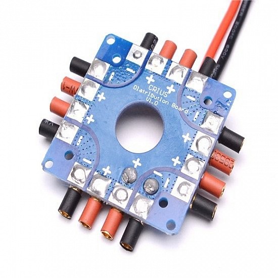 ESC Power Distribution Board Soldered XT60 Plug & 3.5mm Banana Bullet Connectors for Multicopter FPV ESC Power Distribution Board Soldered XT60 Plug & 3.5mm Banana Bullet Connectors for Multicopter FPV