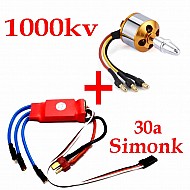 1000kv A2212 Brushless Motor with Simonk 30A ESC For RC Airplane / Quadcopter / Multirotor - FlyRobo