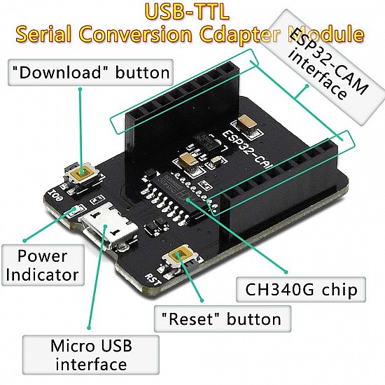 ESP32-CAM-MB Micro USB Download Module for ESP32 CAM Development Board