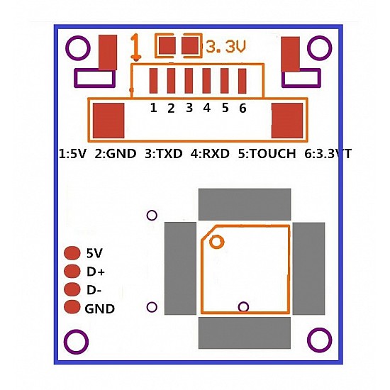 Finger Print Sensor R307 -TTL UART - Sensor - Arduino