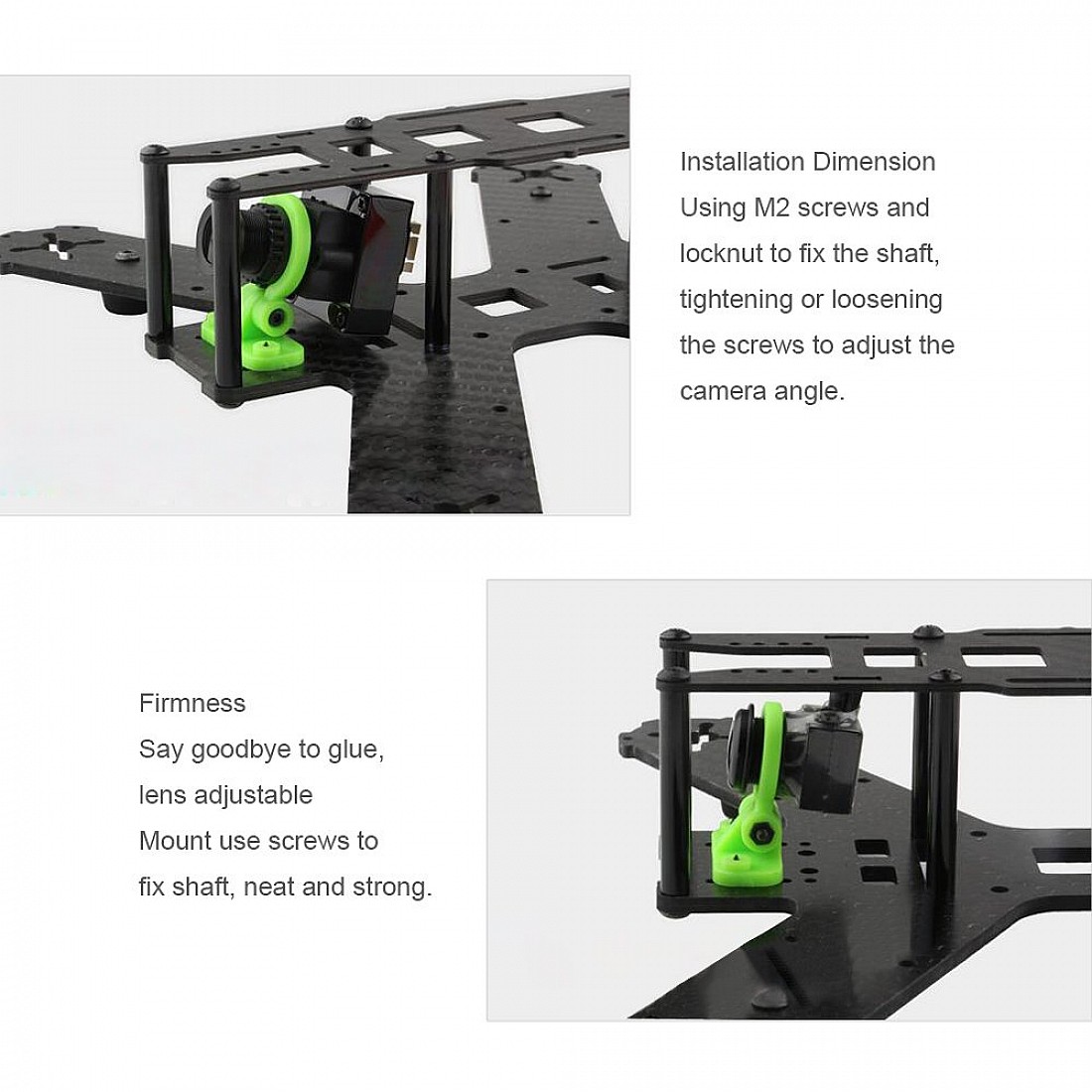 FPV Mini Camera Lens Mount Adjustable Holder for Racing Drone