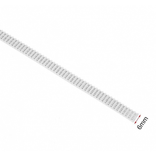 GT2 6mm White Open Loop Timing Belt for 3D Printer - 1 Meter
