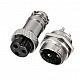 GX16 3-Pin Circular Aviation Socket Plug Male and Female Panel Connector GX16 3-Pin Circular Aviation Socket Plug Male and Female Panel Connector